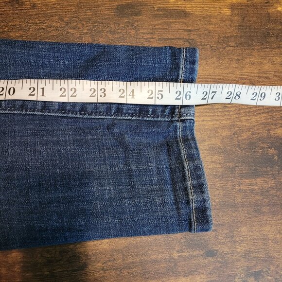 Levi's Jeans Size 31 Boyfriend Mid Rise Medium Dark Wash Stretch Denim - Picture 9 of 11